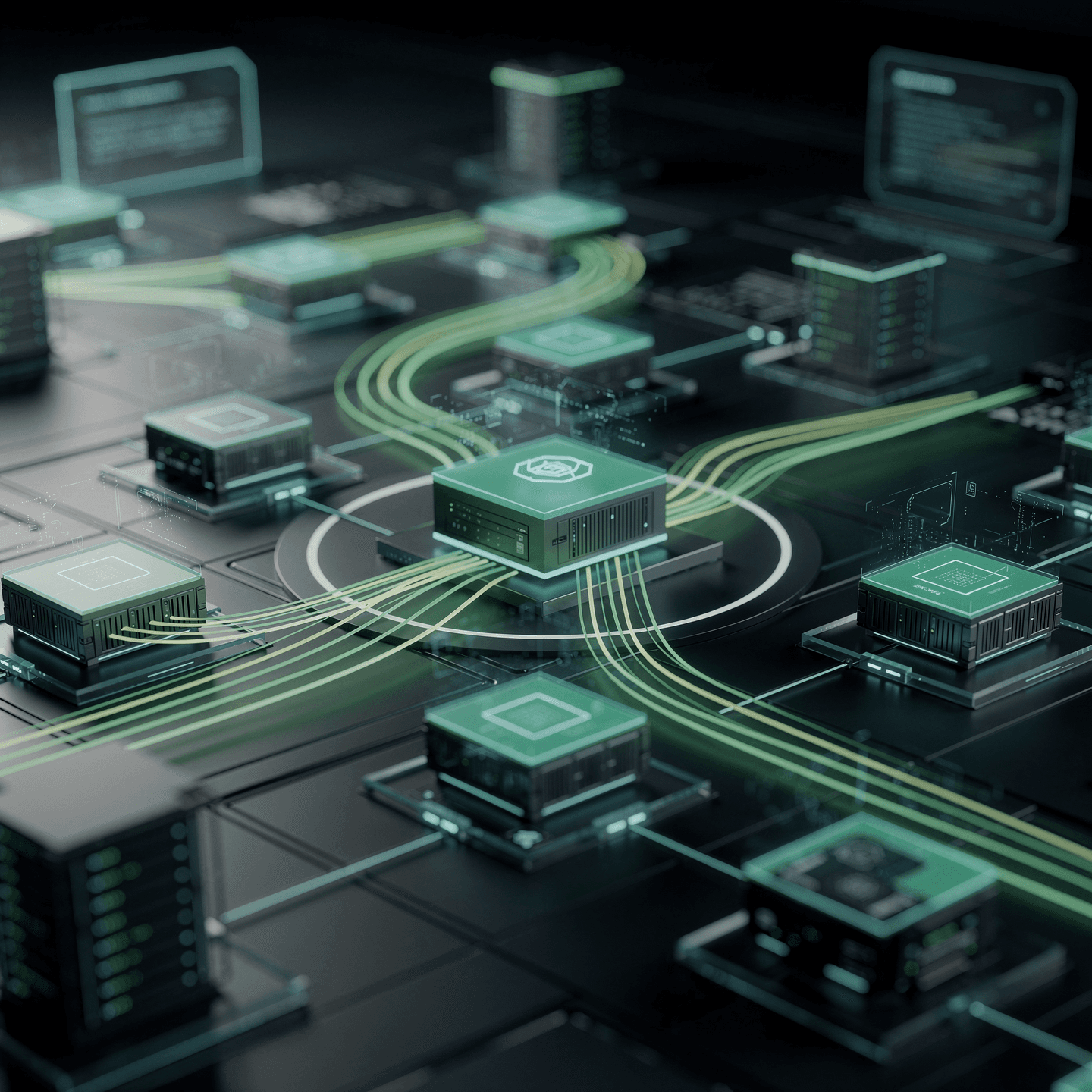 AI architecture visual representing confidence through clarity.