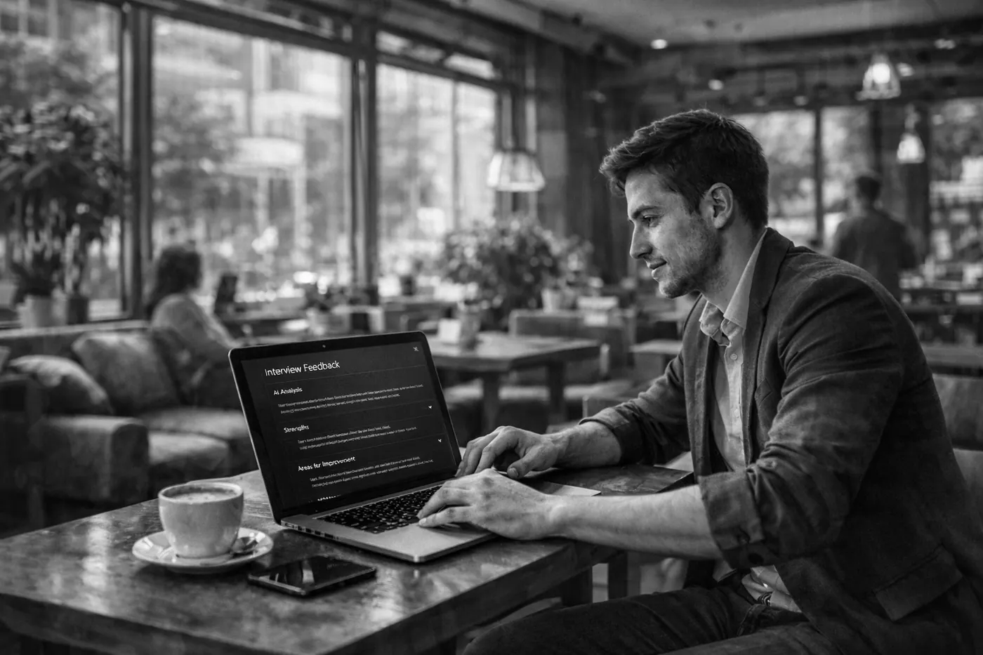 Recruitment AI screen with candidate matching and interview workflow view